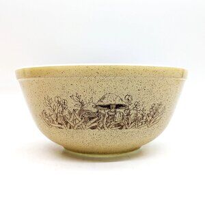 Share Pyrex 2.5L Mixing Bowl 403 Vintage Forest Fancies Merry Mushroom Tan Brown